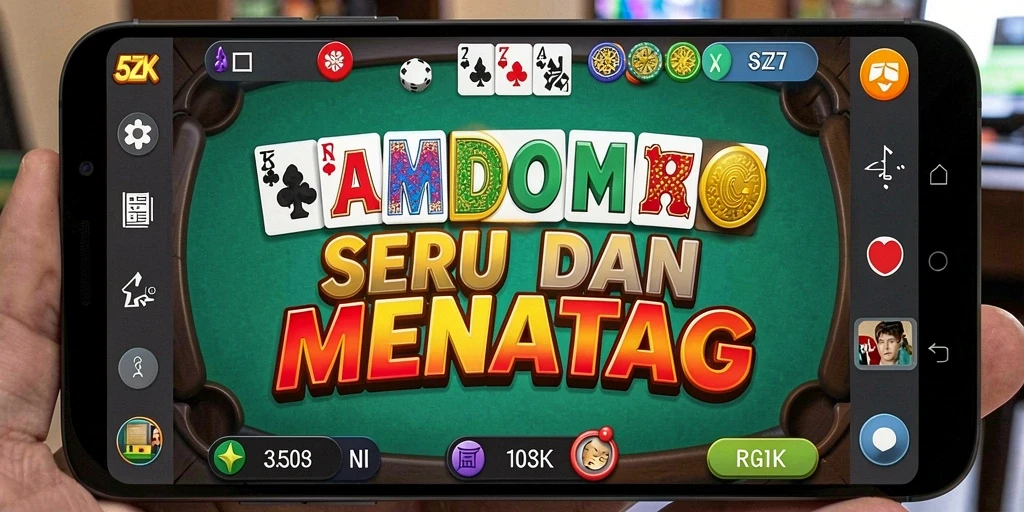 Screenshot 5ZK menampilkan gameplay seru dan interaktif dalam permainan Domino.