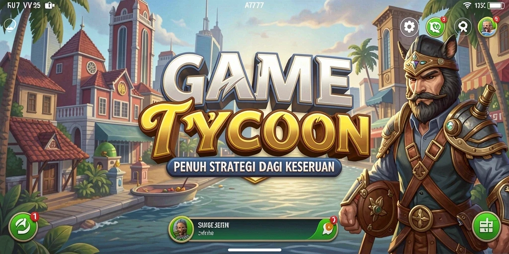Screenshot utama A7777 menunjukkan gameplay Tycoon yang seru dan mendebarkan.