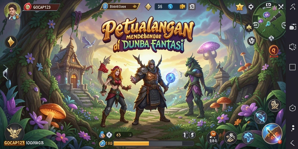 Tampilan gameplay menakjubkan dari GOCAP123 dalam petualangan berani.
