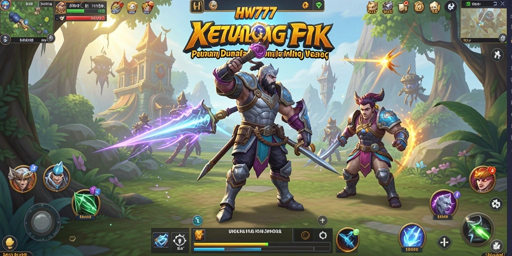 Tangkapan layar menampilkan aksi seru gameplay MMORPG HW777.