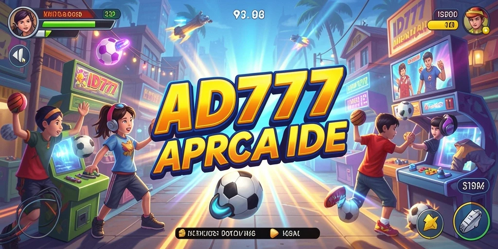 Screenshot ID777 menampilkan gameplay seru dalam level Arcade.