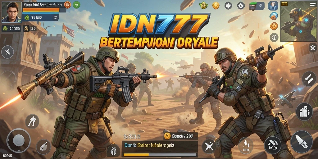 Tangkapan layar permainan IDN777 yang mendebarkan saat bertempur di arena.