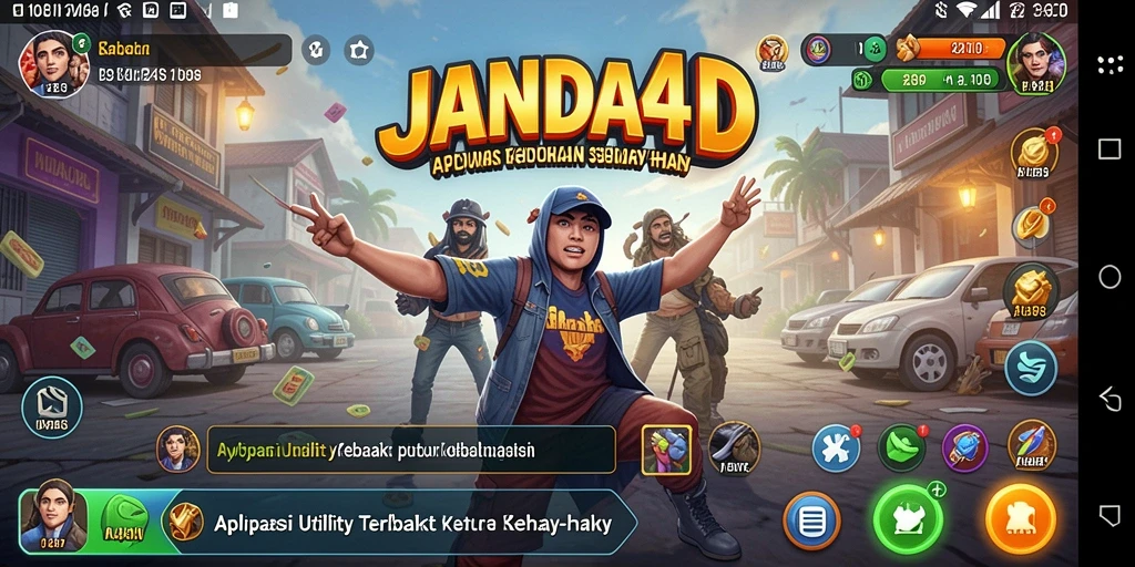 Tampilan utama JANDA4D dengan fitur-fitur Utility yang lengkap.