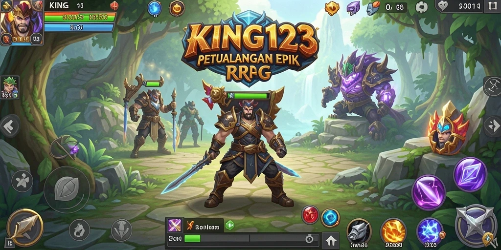 Tangkapan layar menunjukkan pertarungan epik dalam KING123 dengan grafis yang menawan.