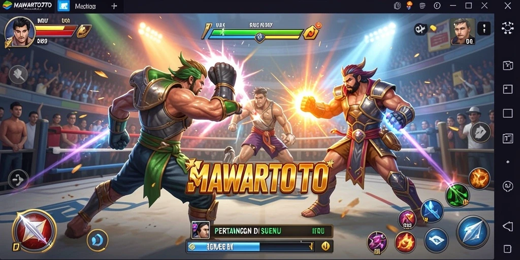 Tampilan screenshot MAWARTOTO dengan pertarungan intens.
