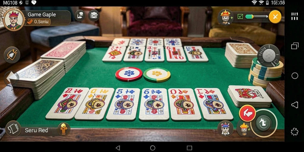 Screenshot gameplay Gaple menunjukkan keseruan bermain MG108.