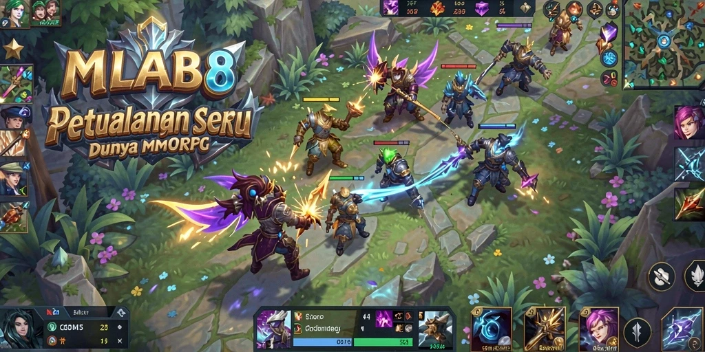 Screenshot MLBB8 menunjukkan aksi seru dalam gameplay MMORPG.