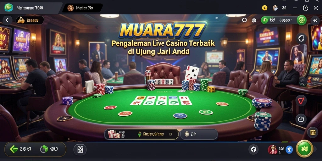 Screenshot gameplay Live Casino MUARA777 yang menegangkan dan interaktif.