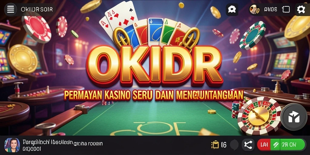 Tampilan menarik dari gameplay Kasino di OKIDR yang mendebarkan.