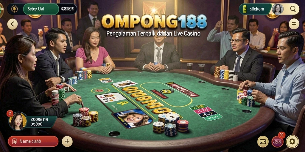 Gameplay Live Casino OMPONG188 yang mendebarkan dan interaktif.