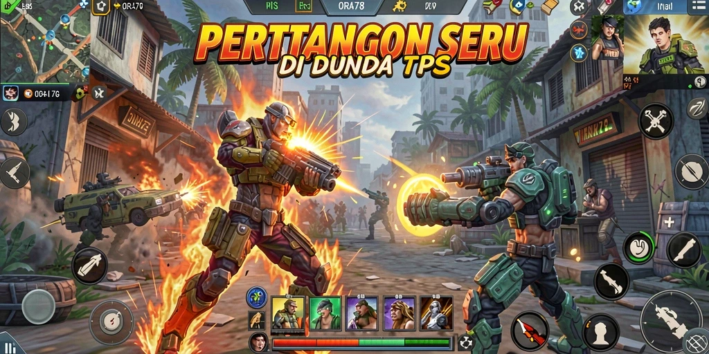 Screenshot menampilkan aksi intens gameplay TPS di ORA78.