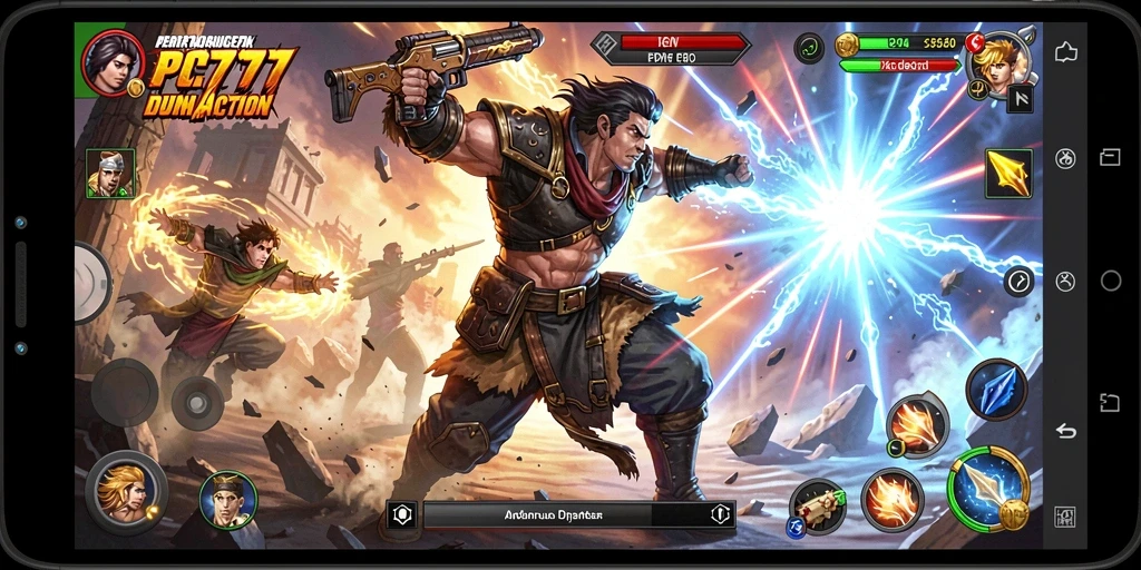 Tampilan gameplay PC777 penuh aksi mendebarkan.