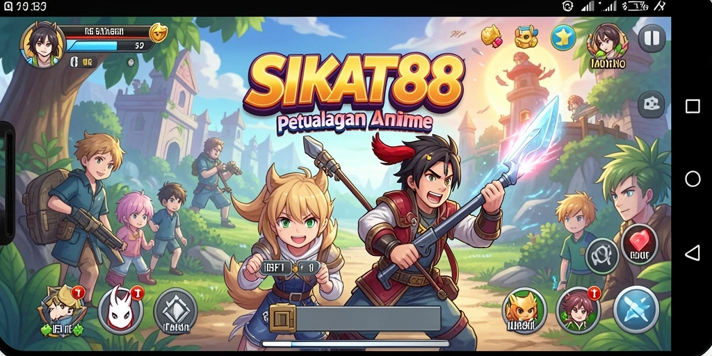 Tampilan gameplay SIKAT88 yang memukau dengan karakter Anime.