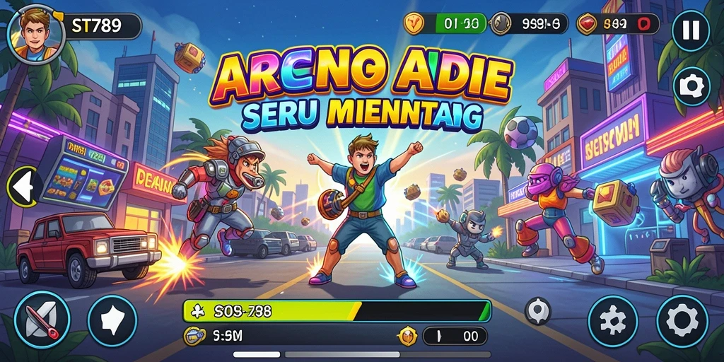 Screenshot ST789 menampilkan gameplay Arcade yang seru dan menantang.