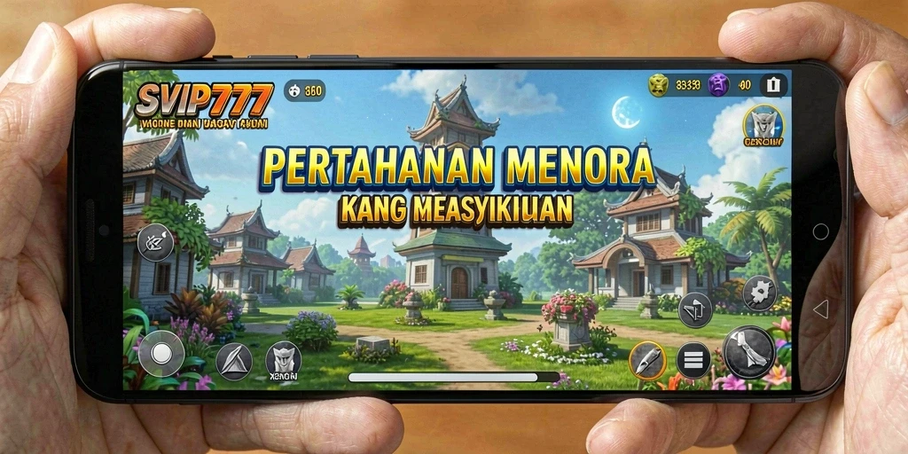Gameplay dinamis di SVIP777 dengan strategi Tower Defense.