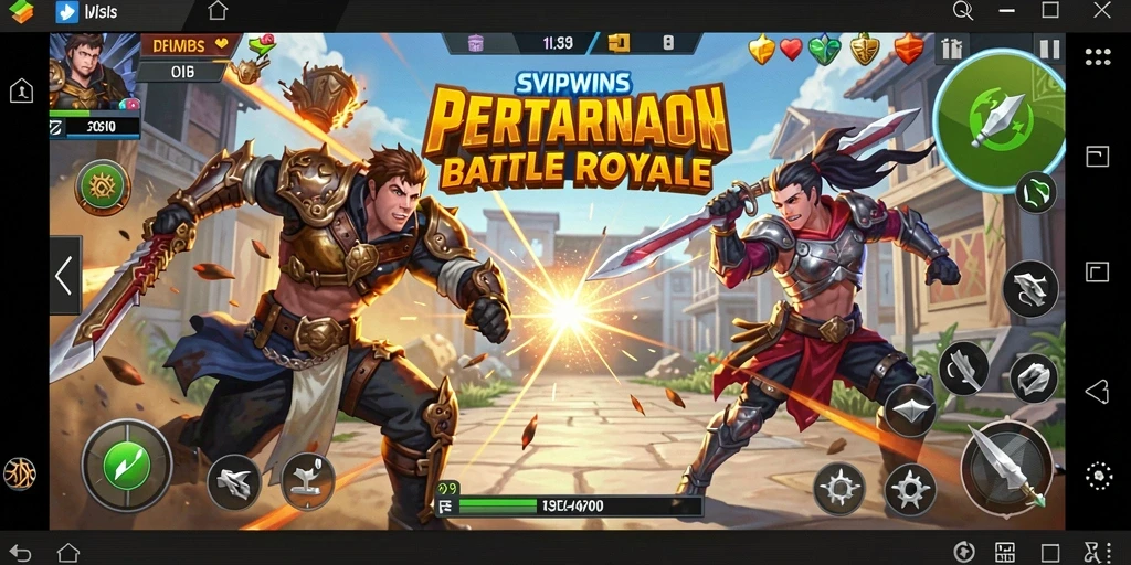 Tampilkan aksi seru dalam gameplay Battle Royale SVIPWINS.