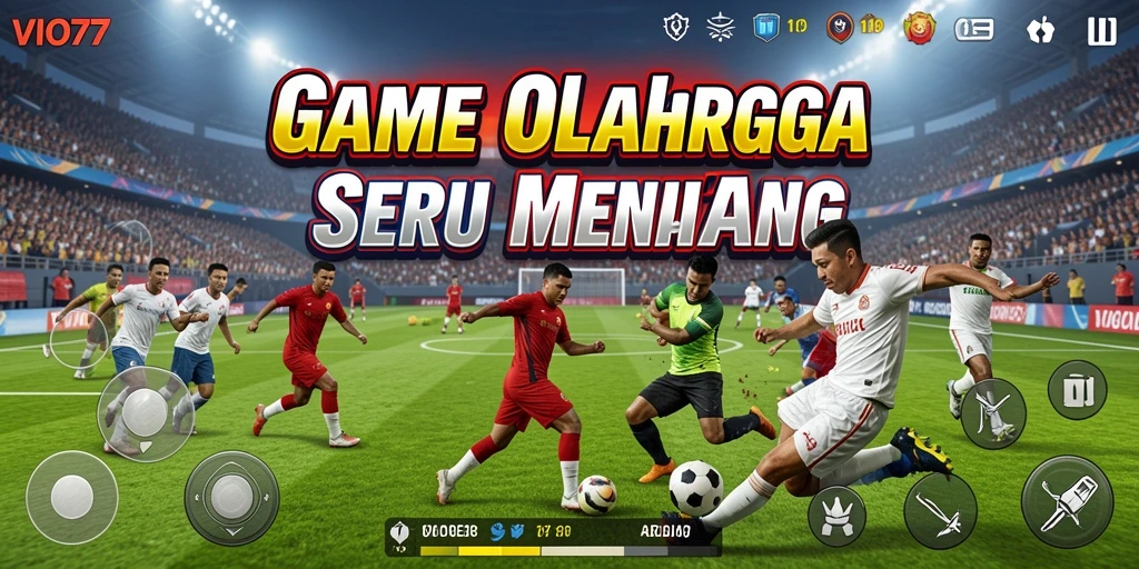Tampilan gameplay seru di VIO77 yang memperlihatkan aksi olahraga.