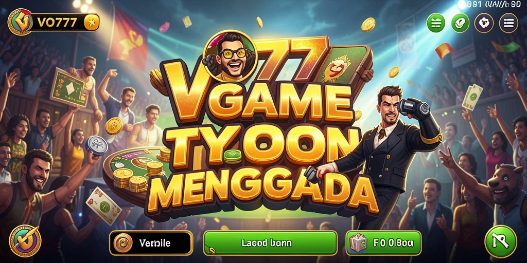 Tampilan gameplay VO777 yang dinamis dan menarik dalam membangun bisnis Tycoon.