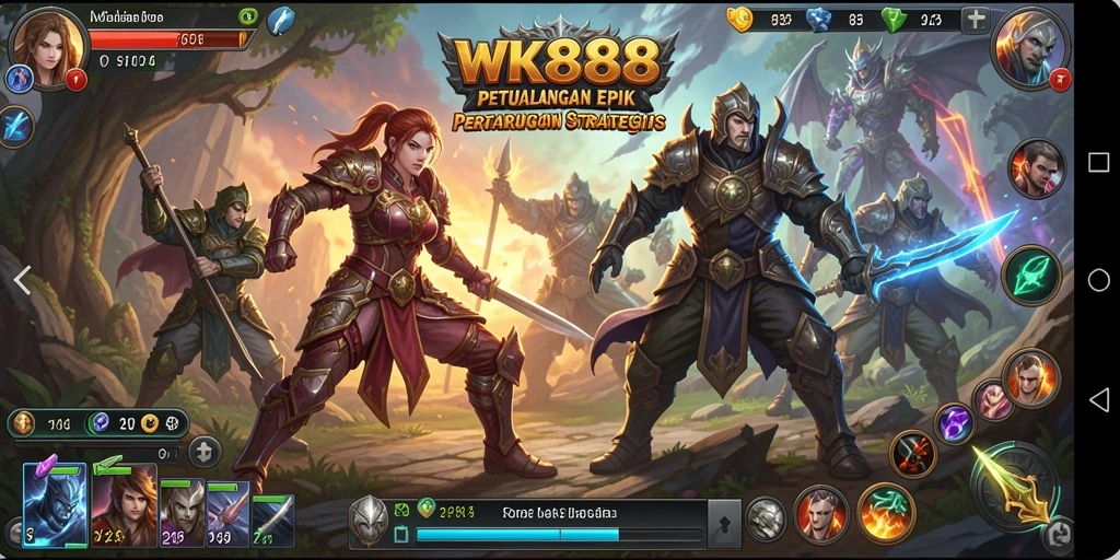Tampilan aksi seru dalam <strong>WK888</strong> saat pemain melawan musuh dengan strategi.