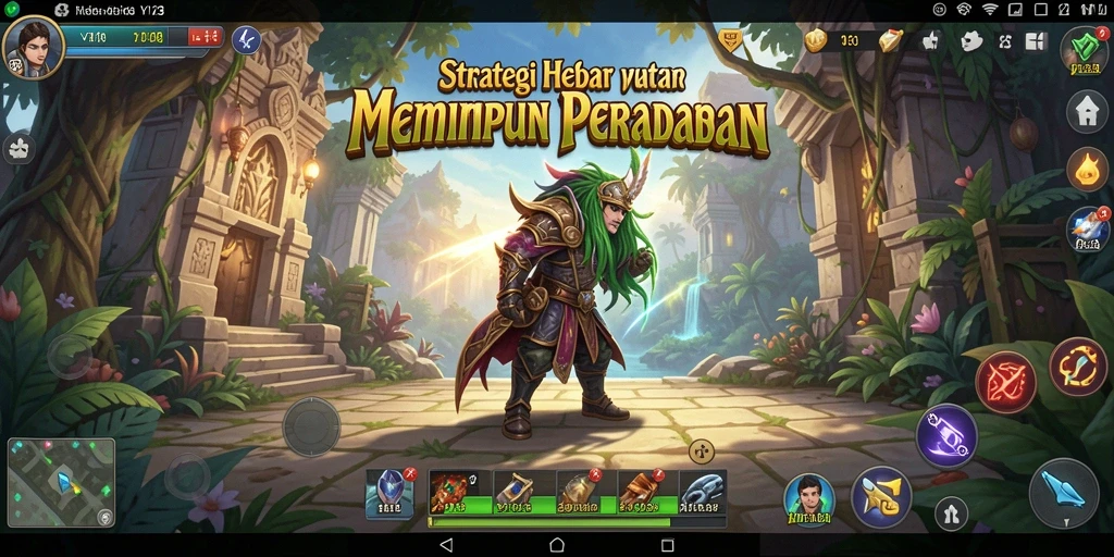 Screenshot gameplay YY123 dengan pertarungan strategis yang mendebarkan.